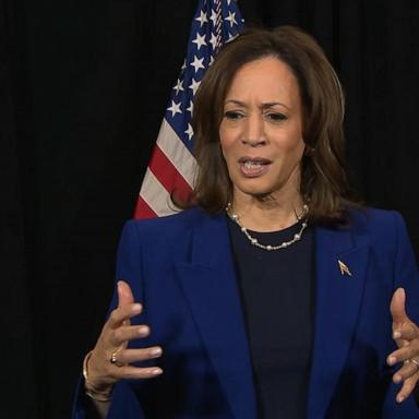 VIDEO: Harris denounces Trump's comments about women at Wisconsin rally