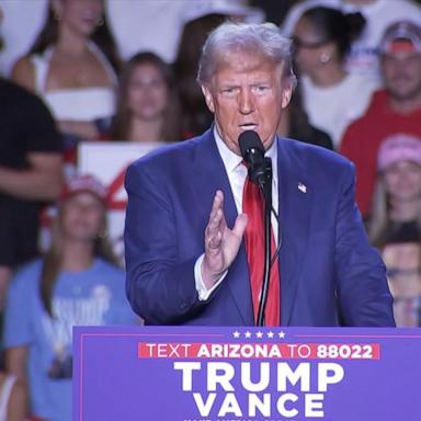 Former President Donald Trump escalated his anti-immigrant rhetoric at a rally in battleground Arizona on Thursday, calling the U.S. a "garbage can for the world."