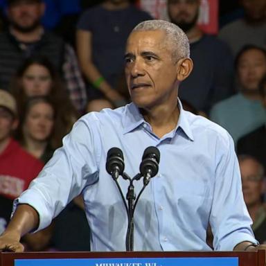 Obama campaigns in Milwaukee for Harris