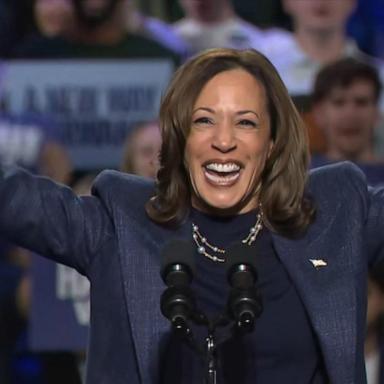 VIDEO: VP Harris rallies in battleground Michigan