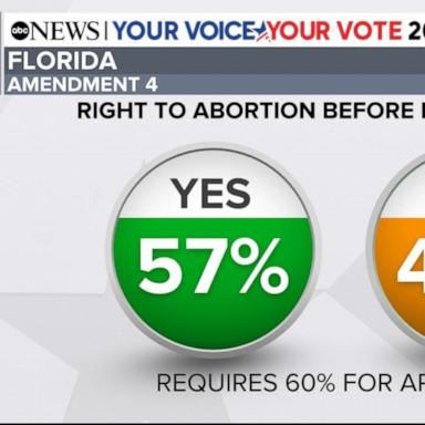 VIDEO: Abortion rights amendment projected to be defeated in Florida