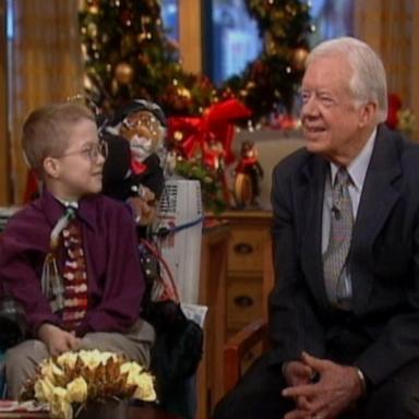 Mattie Stepanek, who died when he was 13 years old of a rare disorder, appeared on "Good Morning America" in 2001 with former President Carter.