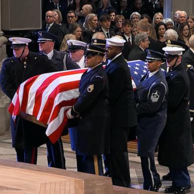 VIDEO: Trump shakes hands with Mike Pence at Carter funeral