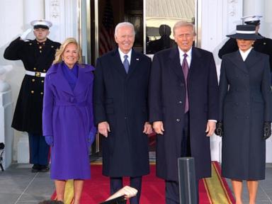 WATCH:  Donald, Melania Trump visit the Bidens at the White House