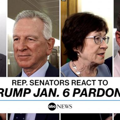 Republican senators react to Donald Trump's pardon of Jan. 6 rioters