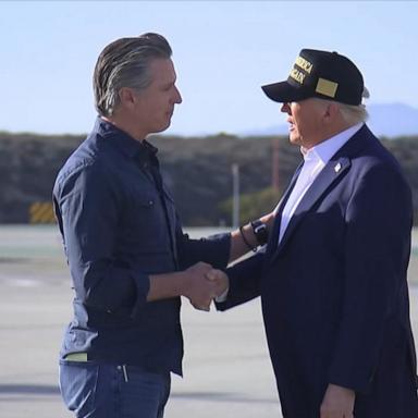 VIDEO: President Trump arrives in Southern California to tour wildfire damage