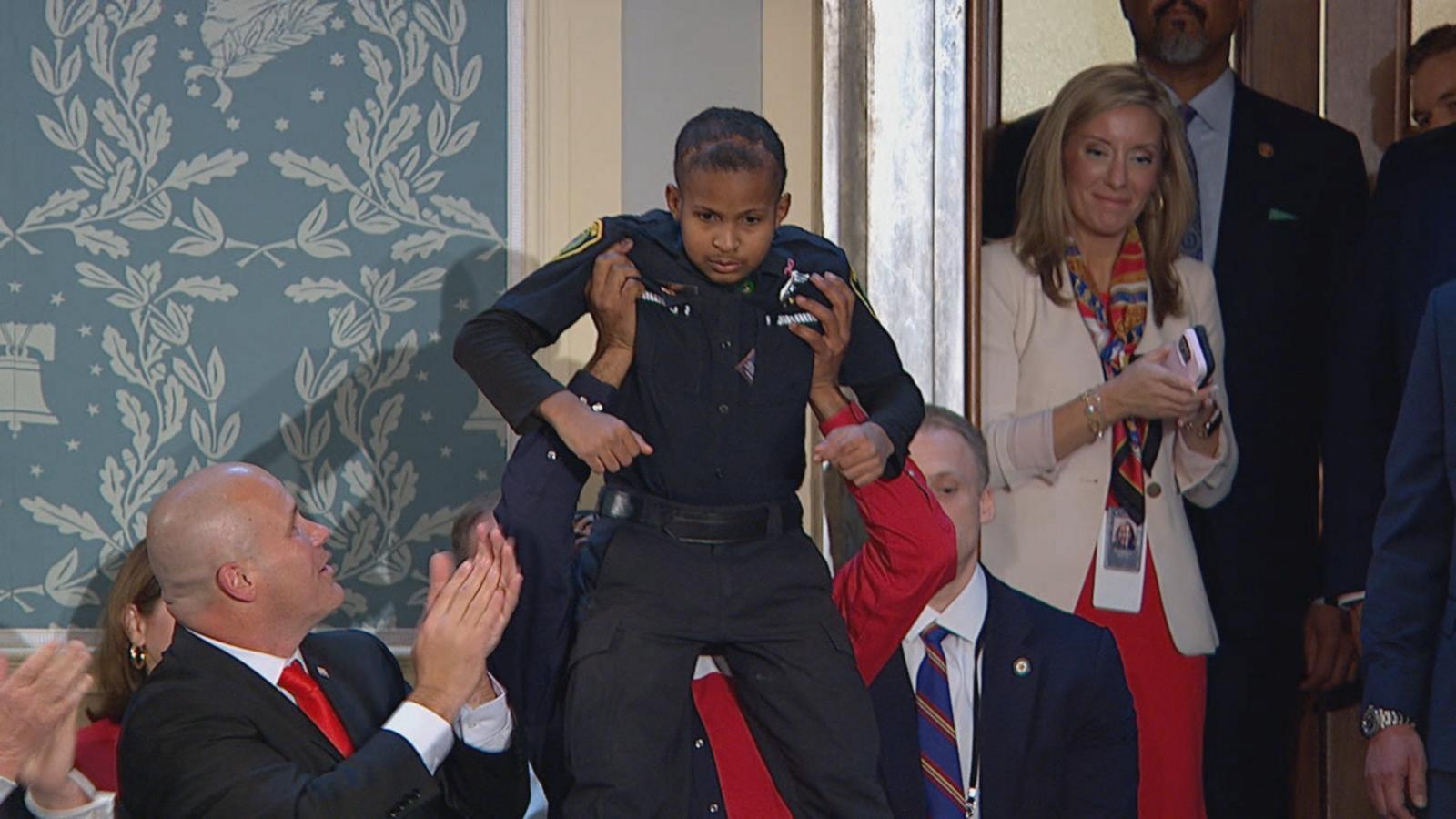 WATCH:  Trump calls for 13-year-old DJ Daniel’s dream of being a police officer to come true