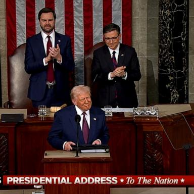 Trump enters the House Chamber to address a joint session of Congress