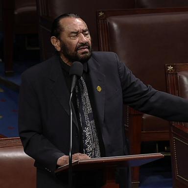 Rep. Al Green speaks on the House floor after being censured