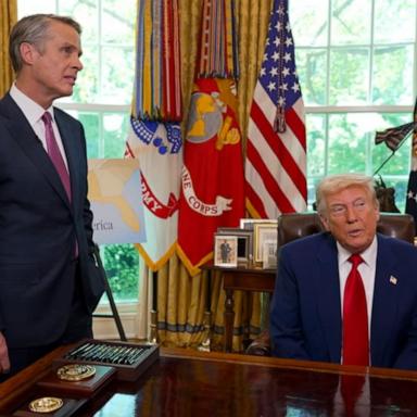 President Donald Trump said that “great--times are ahead” for the U.S. economy as polling suggests there is widespread anxiety over his trade policies.