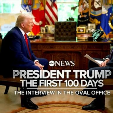 President Donald Trump discussed his first 100 days in office during an exclusive interview with ABC News, discussing a wide range of topics from the economy to immigration, executive powers, and foreign policy.