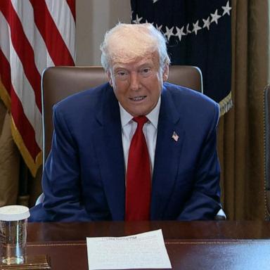 President Donald Trump spoke to reporters during his Cabinet meeting, saying that factories are closing “all over China.”