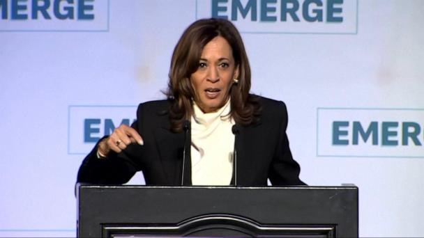 Former Vice President Kamala Harris, who has stayed largely out of the limelight since leaving office, sharply criticized President Donald Trump in remarks on Wednesday.