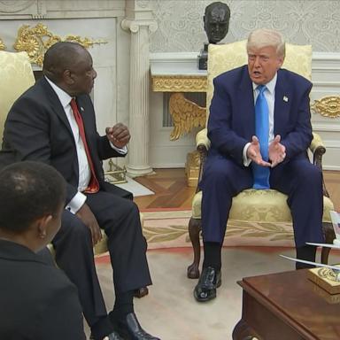 VIDEO: Trump confronts South Africa's president, shows purported evidence of genocide