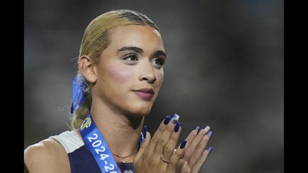 Trump vows 'large scale fines' on California after trans athlete wins track event