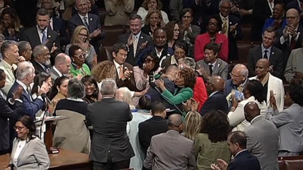 Video: House Democratic Leader Hakeem Jeffries ended his record-breaking speech by quoting John Lewis and Martin Luther King Jr.
