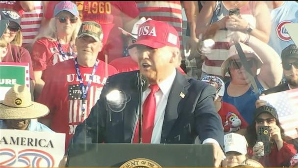 Trump takes megabill victory lap during Iowa rally