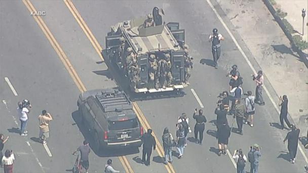 The operation, which included 90 armed troops and 17 military Humvees, displaced a summer day camp, according to Los Angeles Mayor Karen Bass, who said the only point of the operations appeared to be "a political agenda of provoking fear and terror."