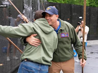 WATCH:  Lawmakers come together to wash Vietnam Veterans Memorial Wall
