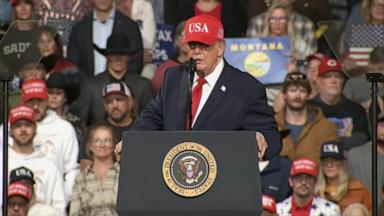 On the campaign trail Wednesday night, President Donald Trump painted a rosy picture of the economy, saying 