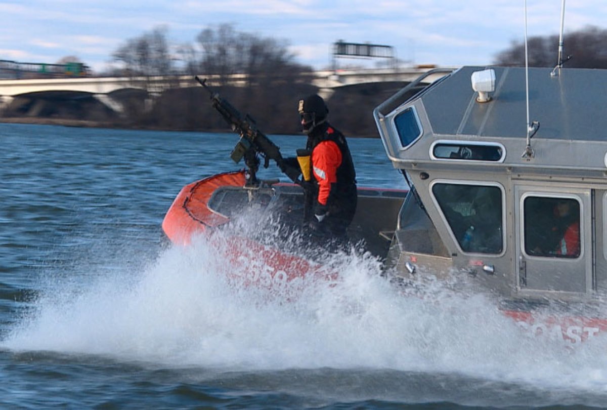 PHOTO: U.S. Coast Guard prepares to patrol to waters around Washington, D.C. for Inauguration Day.