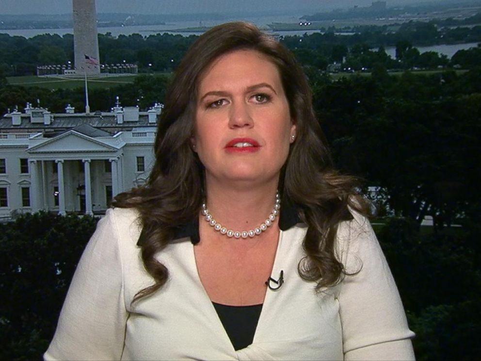 PHOTO: White House deputy press secretary Sarah Huckabee Sanders appears on Good Morning America, May 11, 2017.