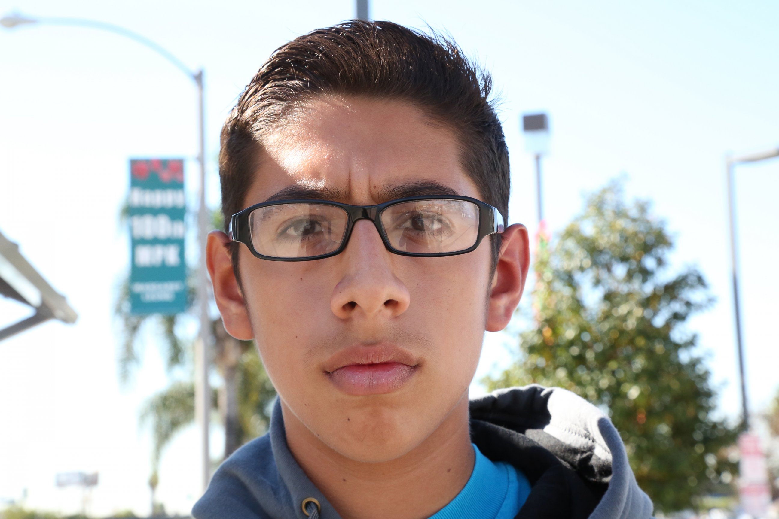 PHOTO: Los Angeles resident Josue, 14, told ABC News he thinks the next four years are going to be difficult because of President-elect Donald Trump.