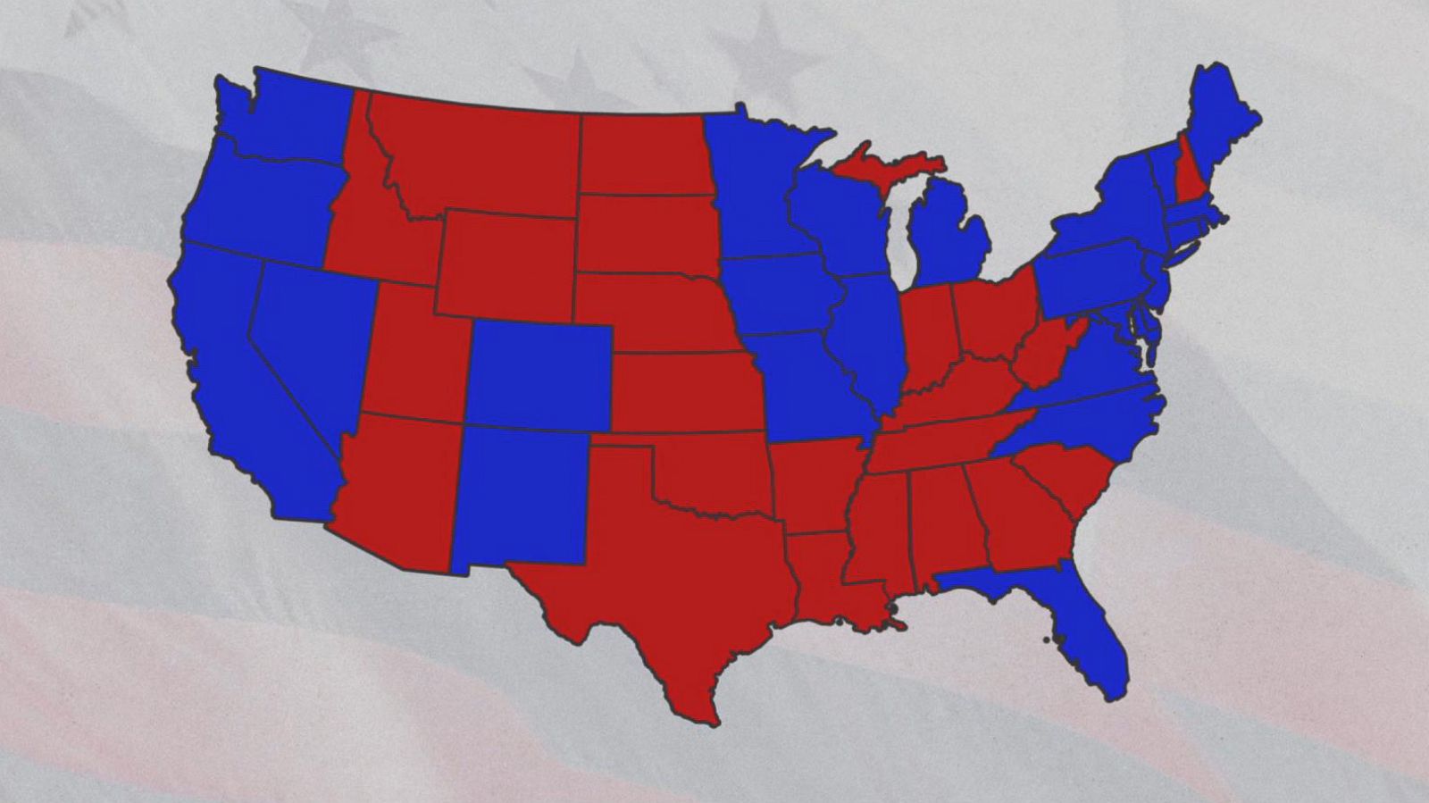 Red States And Blue States Map Map Of Rose Bowl