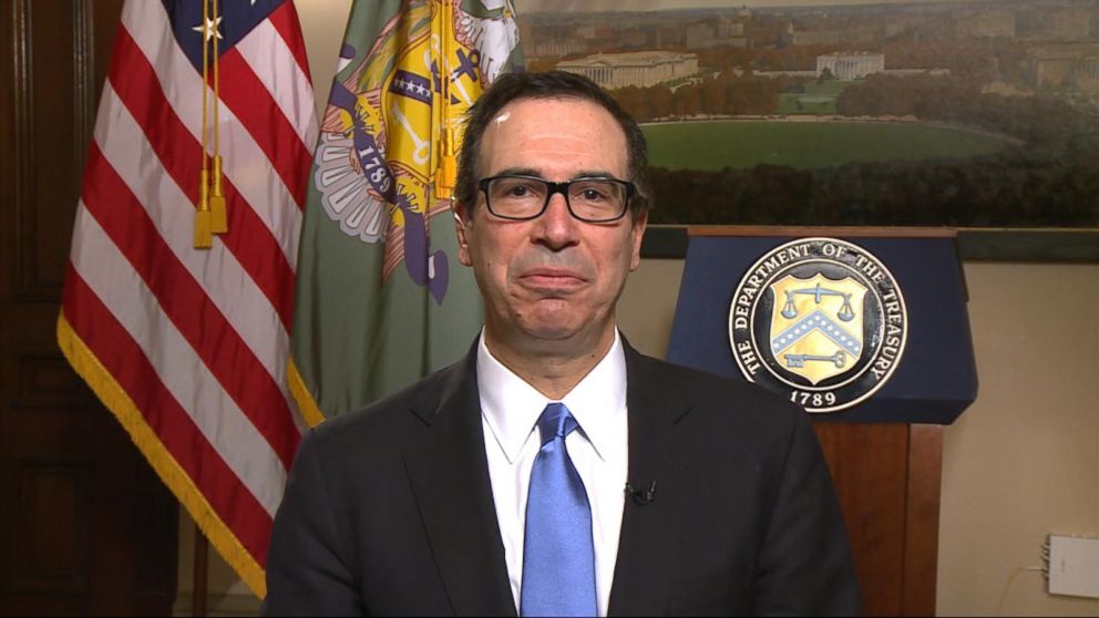 Treasury Secretary Steven Mnuchin appears on "Good Morning America," April 27, 2017.