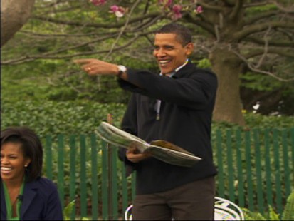 Video of the first family enjoying the White House Easter egg roll.