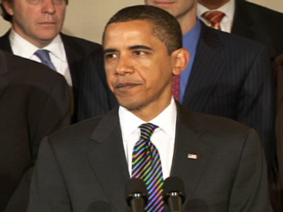 Video of President Barack Obama telling Americans the auto industry will be strong again and backing the Chrysler bankruptcy plan.