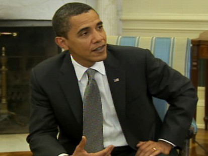 Video of Barack Obama talking about his superbowl pick.