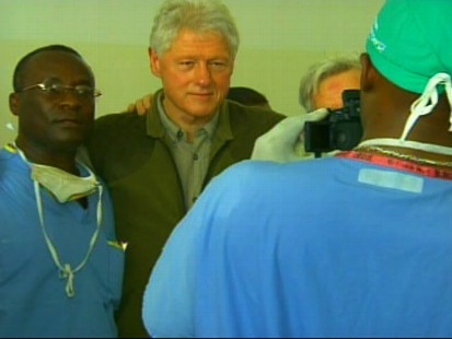 Video of Bill Clinton in Haiti.