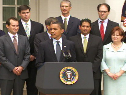 Video of Obama talking about job losses.