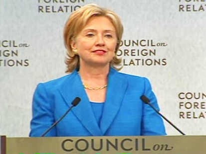 ABC News video of Hillary Clintons speech at the Council on Foreign Relations.