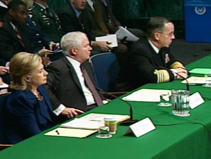 ABC News video of Clinton, Gates, Mullen testifying on Afghanistan.