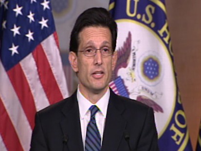 Video of Republican Eric Cantor on health care threats.