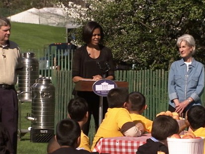 ABC News video of Michelle Obamas spring garden.