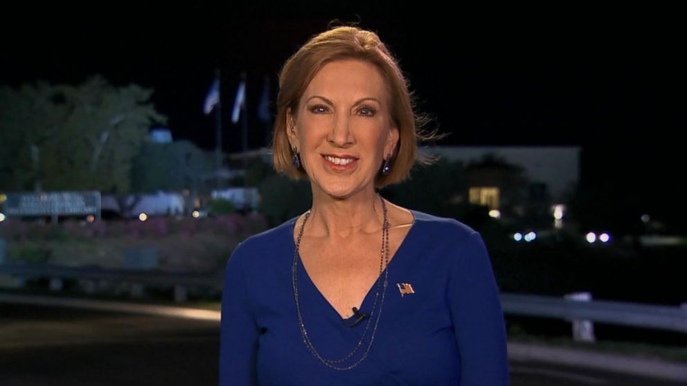 PHOTO:Carly Fiorina speaks with Good Morning America's George Stephanopoulos, Sept. 17, 2015.