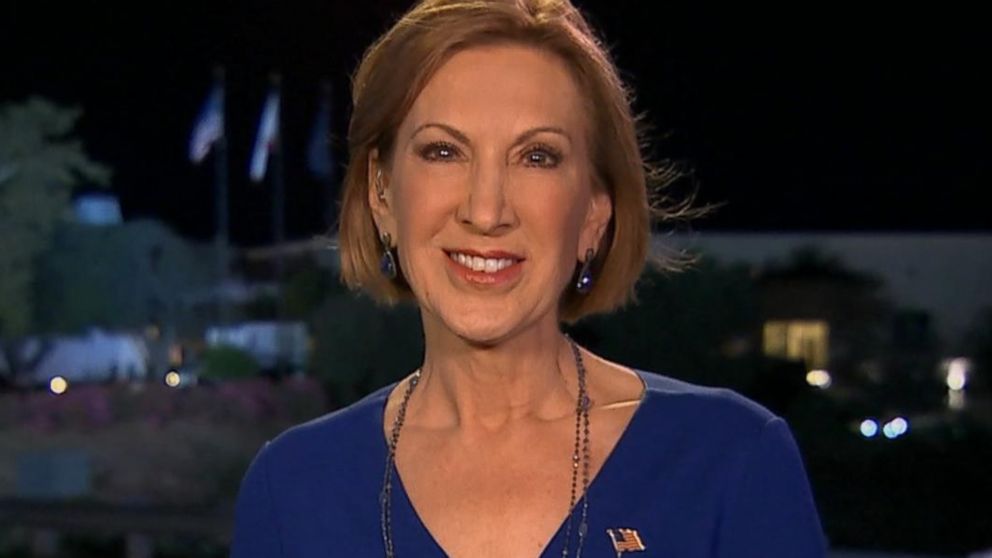 PHOTO:Carly Fiorina speaks with Good Morning America's George Stephanopoulos, Sept. 17, 2015. 
