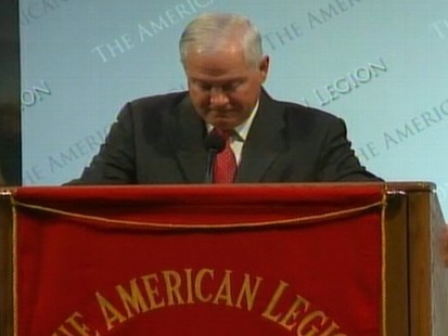 Video: Secretary Gates chokes up at speech to American Legion.