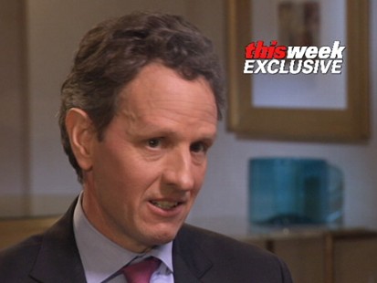 Video of Treasury Secretary Timothy Geithner on recession.