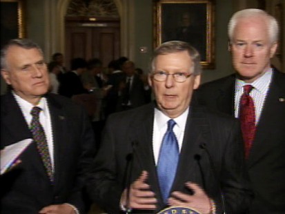 pic of gop senators on capitol hill discussing auto industry bailout