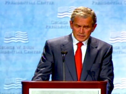 Video of George W. Bush speaking at Southern Methodist University.