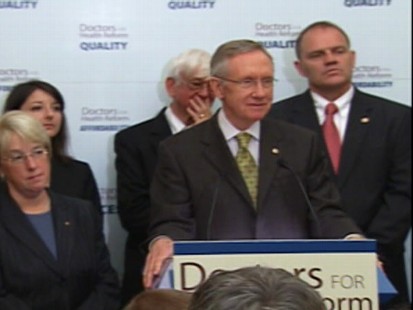 Video of Sen. Harry Reid defending the health care reform process.