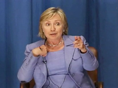 ABC News video of Hillary Clinton snapping at student.