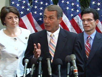 Video of GOP leaders hitting President Obama on his health care plan.