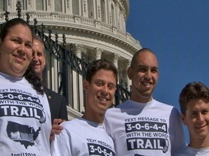 Video of undocumented immigrants on Capitol Hill.