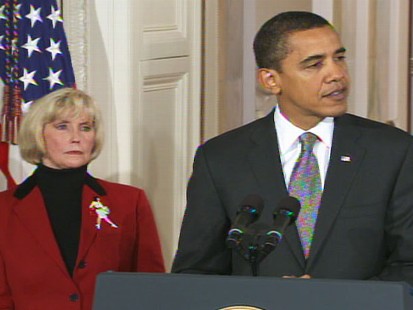 Video of President Barack Obama signing the Lily Ledbetter equal pay bill.