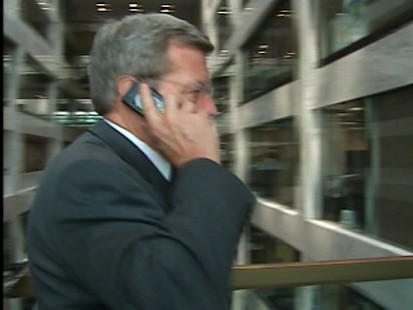 ABC News video of Max Baucus talking to Hoyer via cell phone.